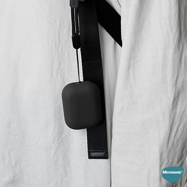Microsonic AirPods Pro 2.nesil Kılıf Mat Silikon Lacivert