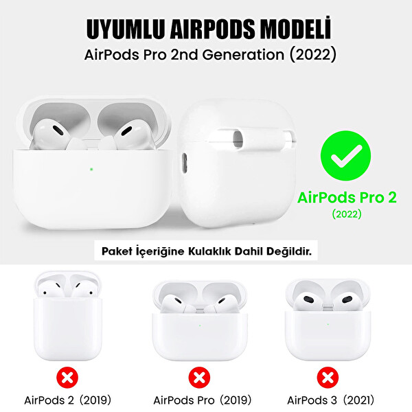Microsonic AirPods Pro 2. Nesil Kılıf Mat Silikon Kırmızı
