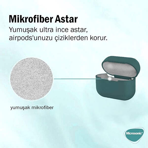 Microsonic AirPods Pro 2. Nesil Liquid Silicone Lansman Mor