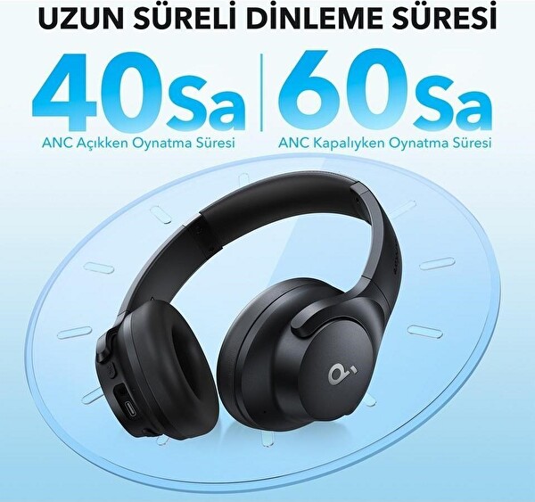 Anker Soundcore Q21i NC Kulak Üstü Bluetooth Kulaklık Siyah