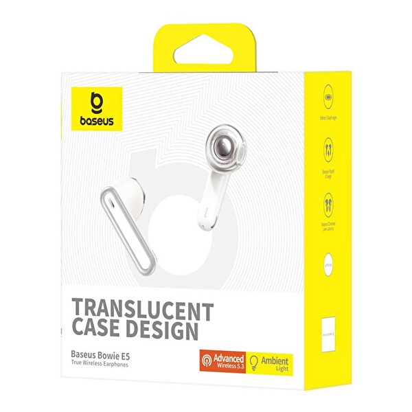 Baseus Bowie E5 TWS Bluetooth Kulaklık Beyaz