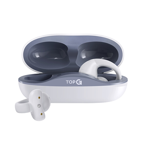 TopG Vox Q4 Ear Clip Kulak İçi Bluetooth Kulaklık Beyaz