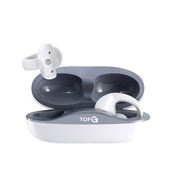 TopG Vox Q4 Ear Clip Kulak İçi Bluetooth Kulaklık Beyaz