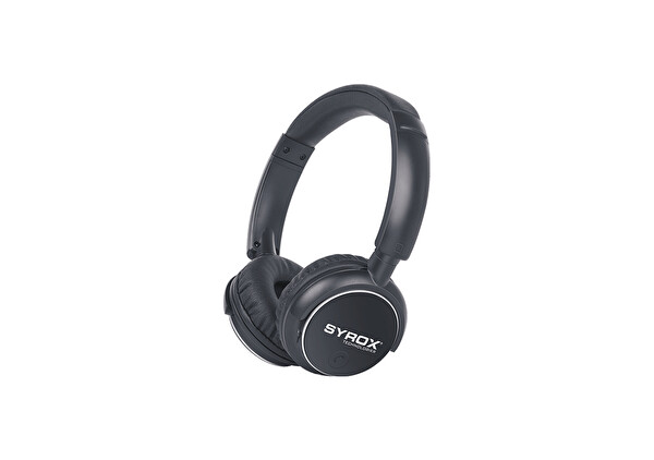Syrox S16 Hafıza Kartı - 3.5 MM AUX Destekli 5.0 Kablosuz Mikrofonlu Kulak Üstü Bluetooth Kulaklık Siyah