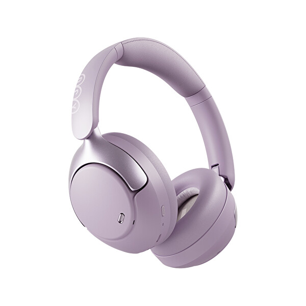 Qcy H3 Pro Hybrid ANC Hi-Res LDAC 5.4 Kablosuz Kulaklık Çift Cihaz Desteği Kulak Üstü Bluetooth Kulaklık Mor