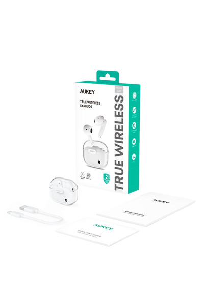 Aukey EP-M2-WH 13 MM Sürücülü 5.3 Ipx4 Kablosuz Bluetooth Kulaklık Beyaz