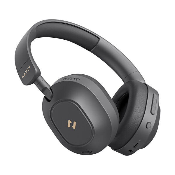 Havit H668BT ANC 80 Saat ANC Çift Cihaz DesteğiHi-Res Audio Kulak Üstü Bluetooth Kulaklık Siyah