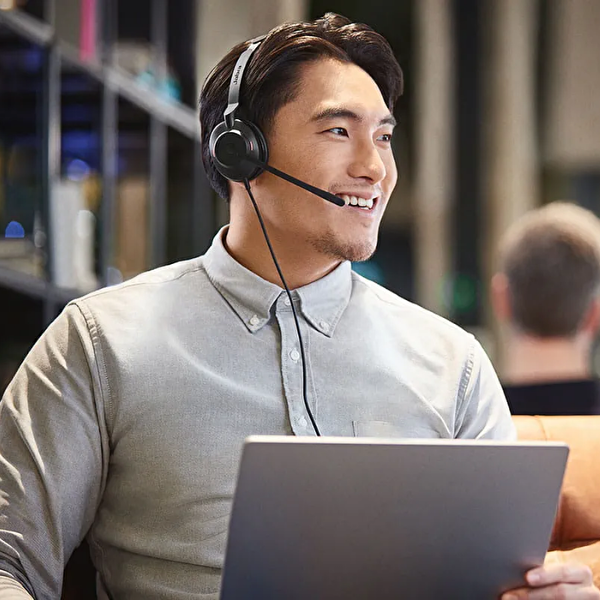 Jabra Evolve2 30 Duo USB-C MS Kablolu Kulak Üstü Kulaklık