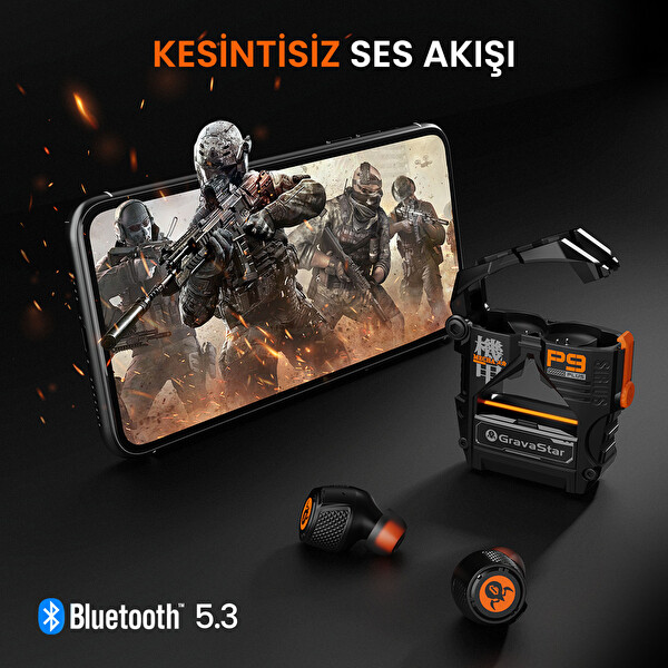 GravaStar Sirius Plus ANC, TWS, Bluetooth Kulakiçi Kulaklık, Kablosuz, Siyah