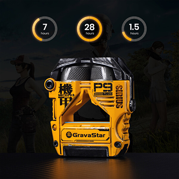 GravaStar Sirius Plus ANC TWS Sarı Bluetooth Kulakiçi Kulaklık