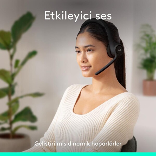 Logitech Zone 300 Gürültü Önleyici Mikrofonlu Kablosuz Siyah Bluetooth Kulaklık