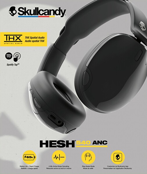 Skullcandy S6HAW-T740 Hesh 540 Anc Kablosuz Kulaklık Siyah
