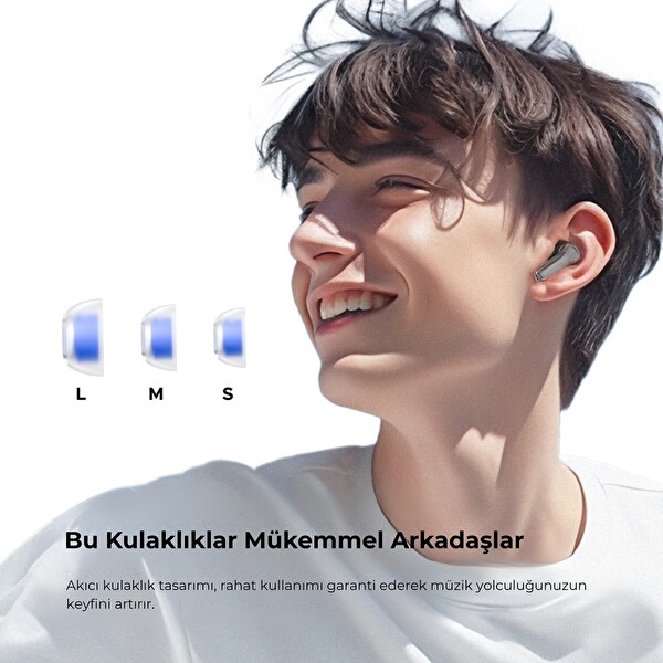 SoundPEATS Clear ENC TWS Bluetooth 5.3 Kulak içi Kablosuz Kulaklık Siyah