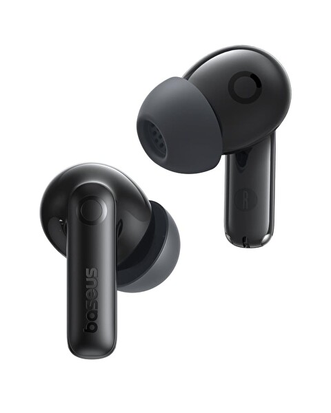 Baseus Bass BP1 Pro 50 dB Gürültü Engelleme 6 Mikrofonlu AI Net Arama IP55 55 Saat Oynatma 6.0 Bluetooth Kulaklık Siyah