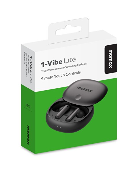 Momax 1-Vibe Lite Gerçek Kablosuz Gürültü Engelleyici Kulaklık Siyah