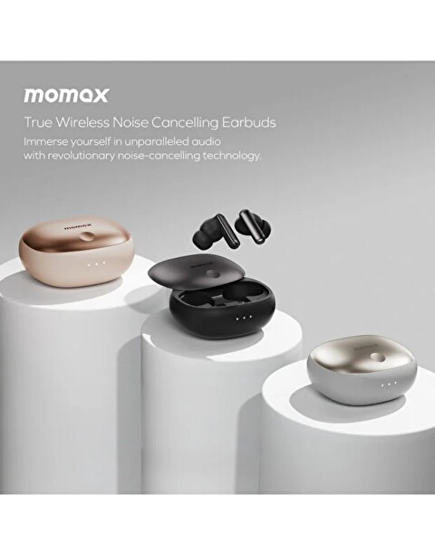 Momax 1-Vibe Lite Gerçek Kablosuz Gürültü Engelleyici Kulaklık Desert Titanium
