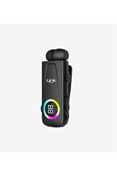 Linktech V82 Solid Led Ekranlı Titreşimli Makaralı Bluetooth Kulaklık Siyah