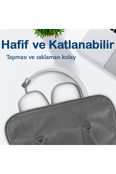 Linktech HP5 Anc Kulak Üstü Kablosuz Bluetooth Kulaklık Gri
