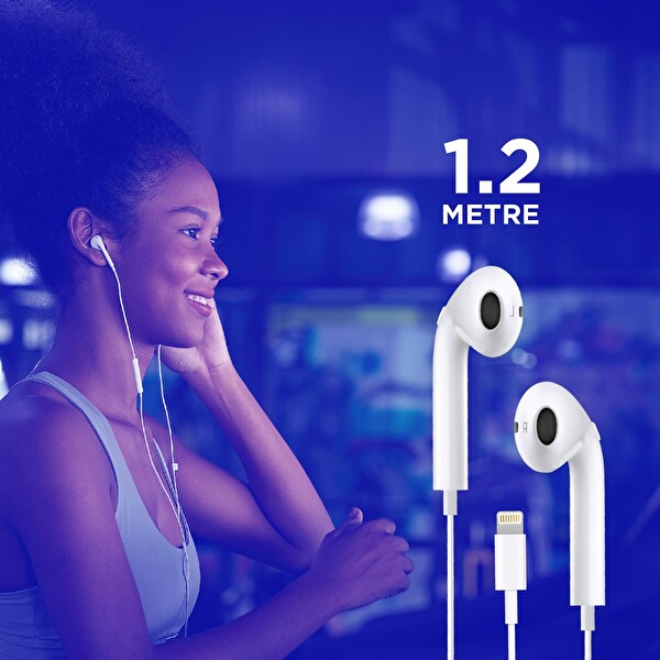 Polosmart PBS226 Lightning Kablolu Kulak İçi Kulaklık Beyaz