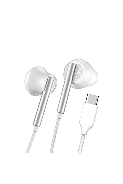Linktech H65 Type-c Stereo Kulak İçi Kablolu Kulaklık Beyaz