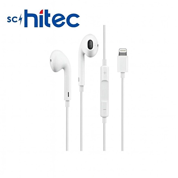 ScHitec Lightning Earphone Bluetooth Pop-Up Destekli Kulak İçi Kablolu Kulaklık E23