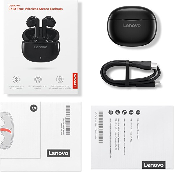 Lenovo E310 True Wireless Stereo Bluetooth Kulaklık - Siyah GXD1Q65146