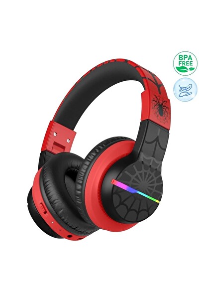 iClever BTH12 Çocuk Bluetooth Kulaklık Siyah - Kırmızı