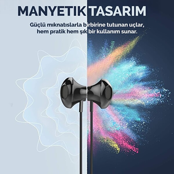 Juo 3.5 MM Jack Girişli Mikrofonlu Kablolu Kulak İçi Kulaklık Metal
