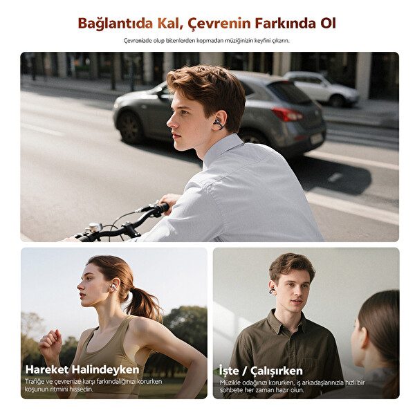 Qcy C50 Crossky 6.0 Çift Cihaz Çift Mıknatıs 35 Saat Dinleme Küpe Kulaklık Beyaz