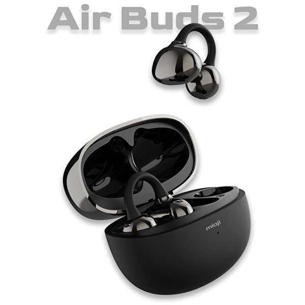 Mioji Air Buds 2 Kablosuz 5.4 Bluetooth Kulaklık Siyah