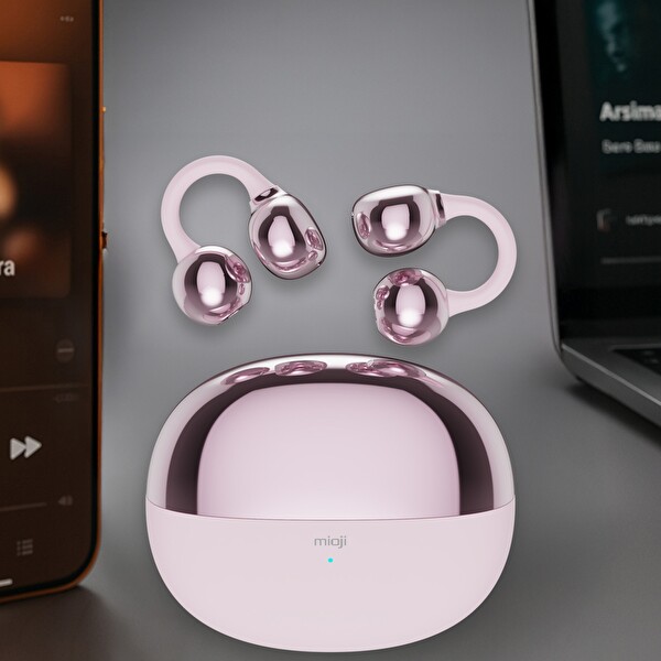 Mioji Air Buds 2 Kablosuz 5.4 Bluetooth Kulaklık Pembe