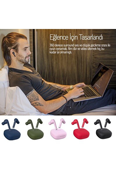 Defunc True Entertainment Bluetooth Kulaklık Kırmızı