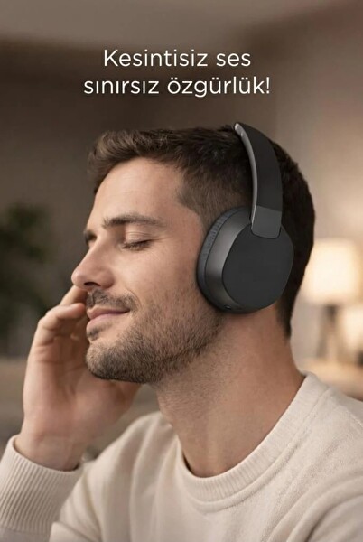 Başkenttekno HD50 Kablosuz Kulak Üstü Bluetooth Kulaklık - Siyah