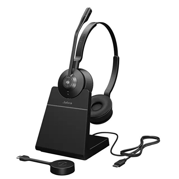 Jabra Engage 55 SE Stereo USB-A UC Şarj Üniteli Kablosuz Kulak Üstü Kulaklık