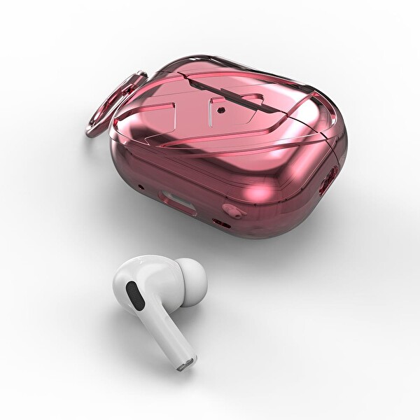 Diesel AirPods Pro -Pro 2 İçin Parlak Kılıf - Pembe