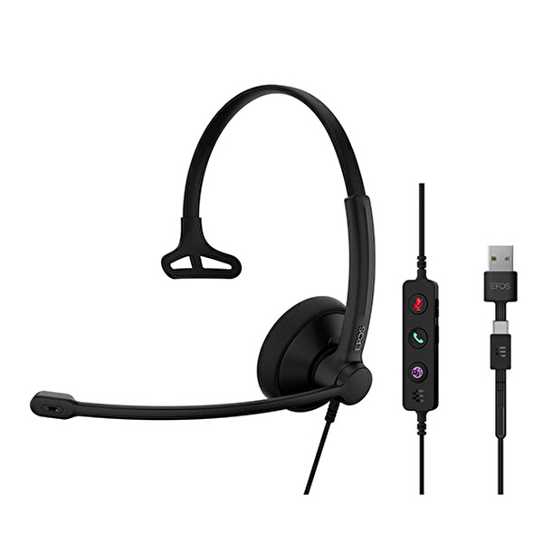 Epos Impact 100 MS Mono USB-C USB-A Kulak Üstü Kulaklık