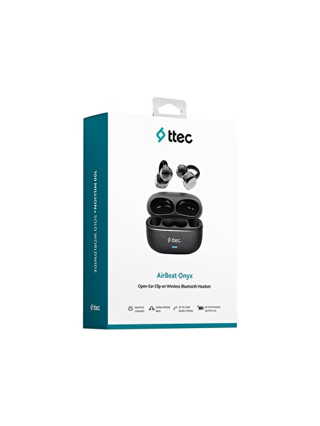 Ttec Airbeat Onyx Açık Kulak Tasarımlı Klipsli Kablosuz Bluetooth Kulaklık - 2KM178