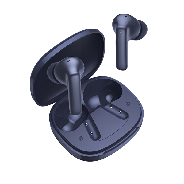 Qcy T13 Pro 6.0 - 50 dB Anc 4 Mics. ENC IPX4- 0.045 sn. Çift Cihaz Bluetooth Kulaklık Lacivert