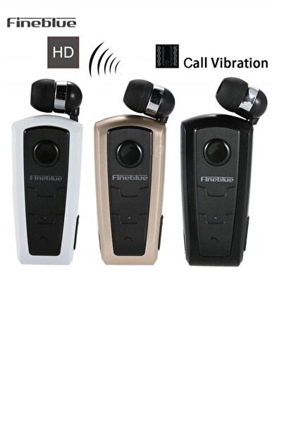Fineblue F910 Bluetooth Makaralı Titreşimli Kulak İçi Bluetooth Kulaklık Beyaz