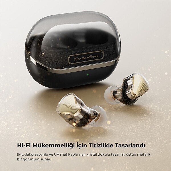 SoundPEATS H3 Hi-Res LDAC 5.4 ANC Aktif Gürültü Engelleme TWS Kablosuz Kulak İçi Bluetooth Kulaklık Titanyum Siyah