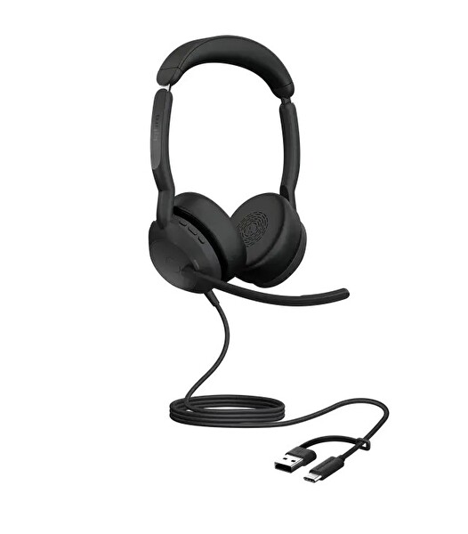 Jabra Evolve2 50 Duo USB-C/A MS Kablolu Kulak Üstü Kulaklık