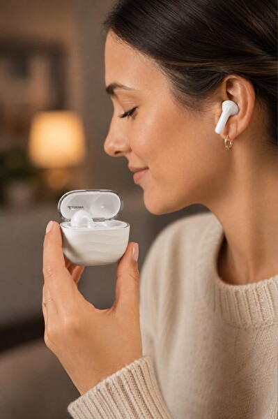 Torima G04 Kulak İçi Kablosuz Bluetooth Kulaklık Bej 3