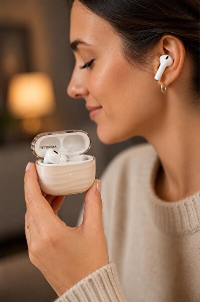Torima G03 Kulak İçi Kablosuz Bluetooth Kulaklık Bej 3