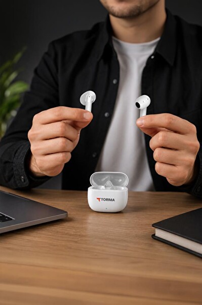 Torima G90 Kulak İçi Kablosuz Bluetooth Kulaklık Beyaz 5