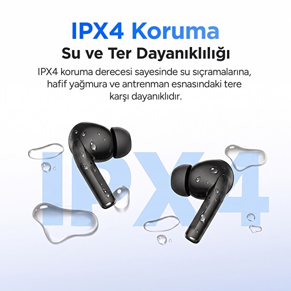 Juo JT1 13 MM Sürücü IPX4 Beyaz Bluetooth 6.0 TWS Kablosuz Kulak İçi Kulaklık