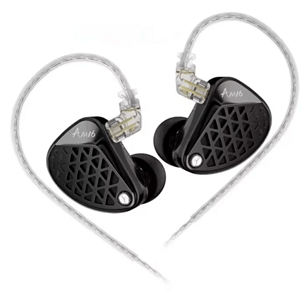 KZ AM16 Balanced Edition 16 BA Sürücülü Hi-Fi IEM Mikrofonsuz Kulak İçi Kulaklık Siyah