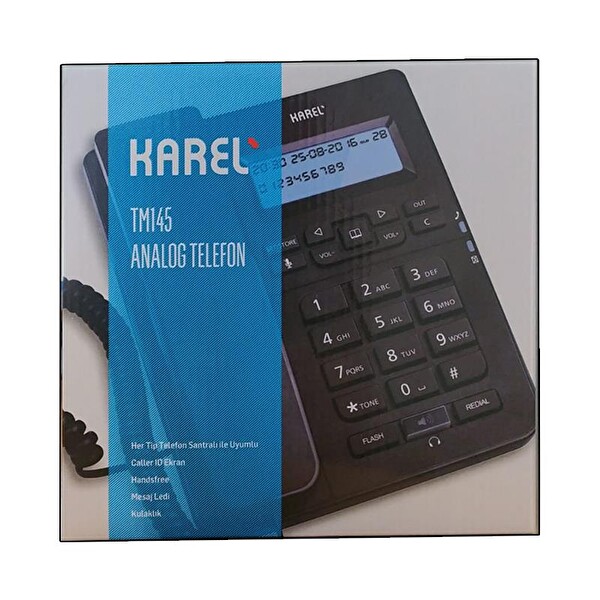 Karel TM-145-S Siyah Masaüstü Telefon