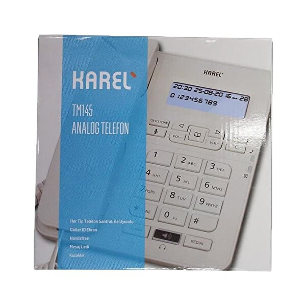 Karel TM-145 Beyaz Masaüstü Telefon