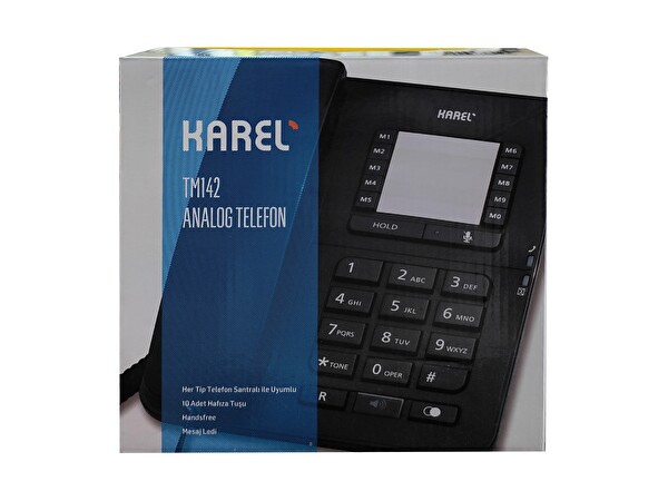 Karel TM-142 Siyah Masaüstü Telefon