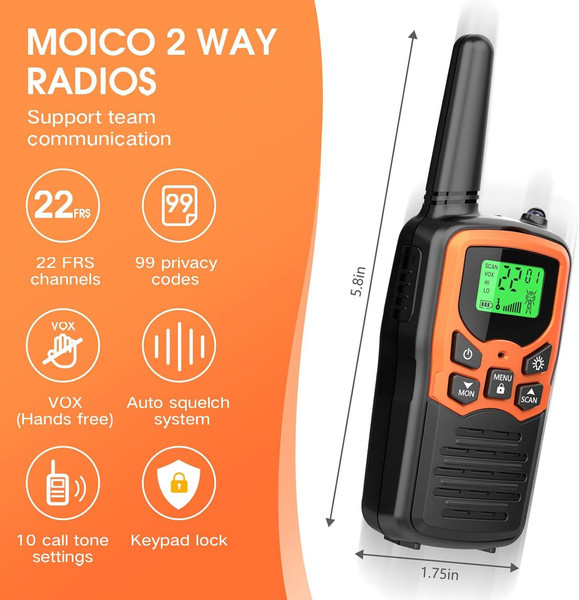 Valkyrie T5 2 Adet Şarjlı Bataryalı Telsiz Seti Walkie Talkie Vox